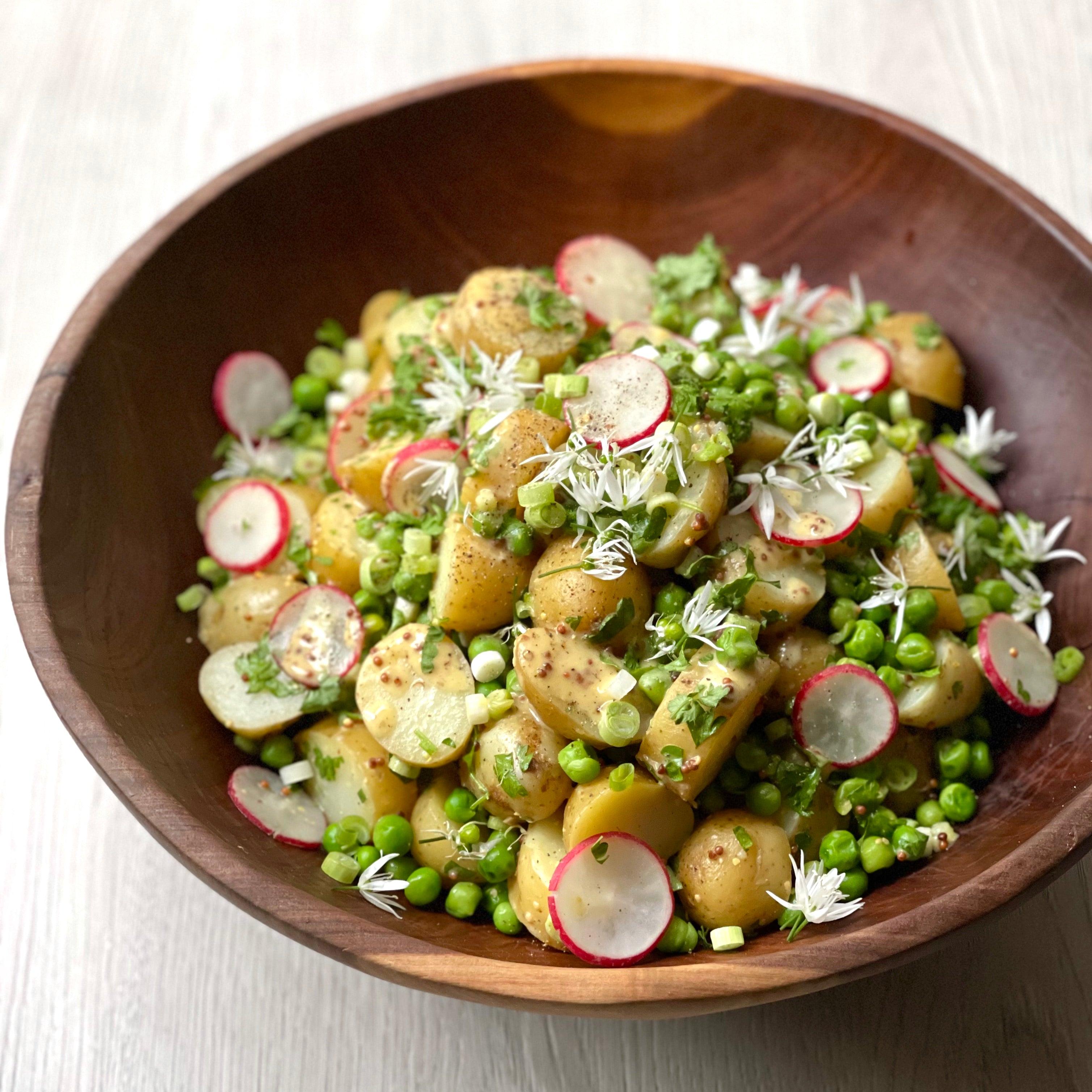 Jersey Royal potato salad with wholegrain mustard